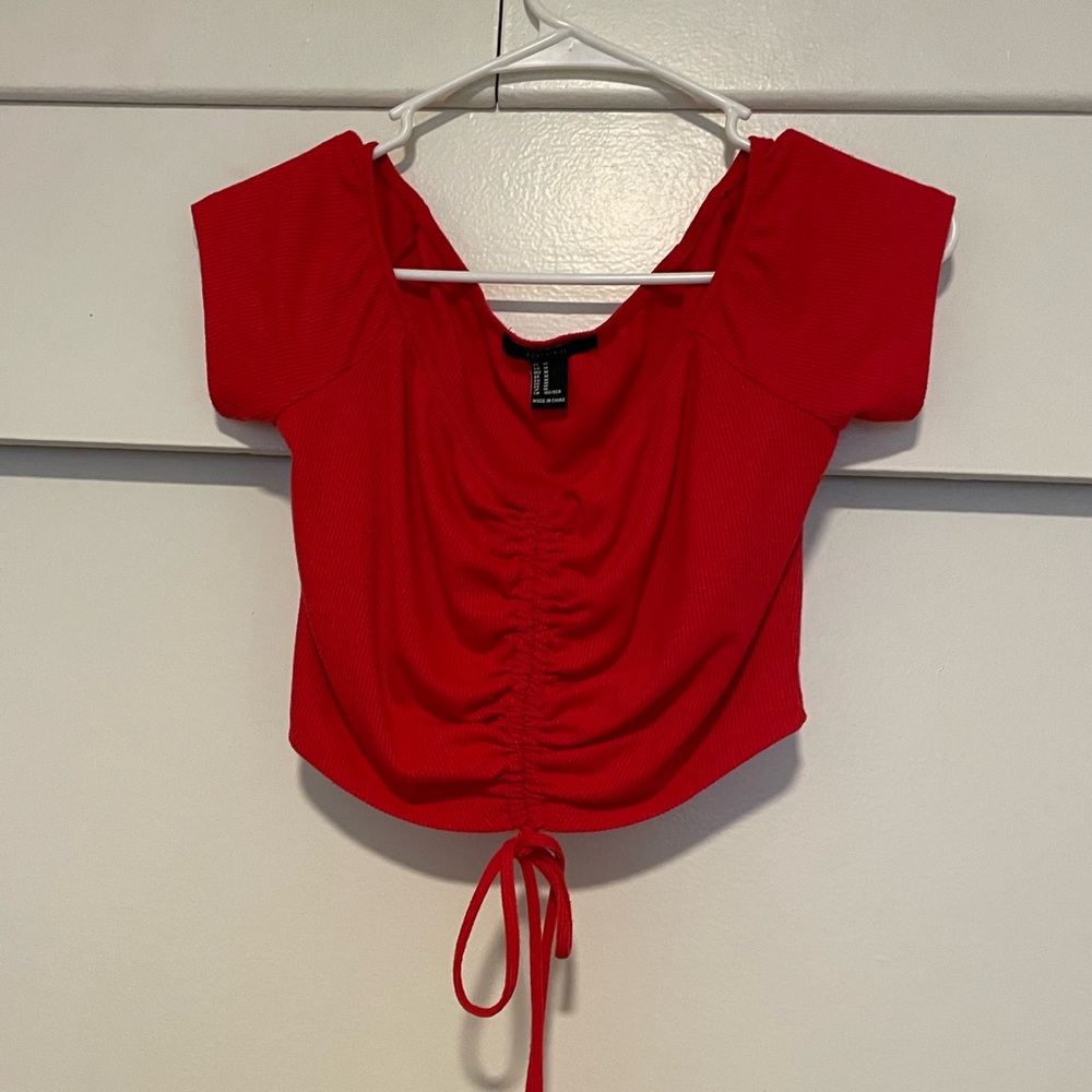 Red Crop top